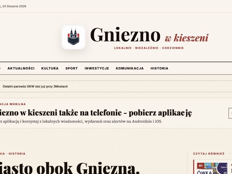 Gniezno.xyz - lokalny portal informacyjny i aplikacja mobilna